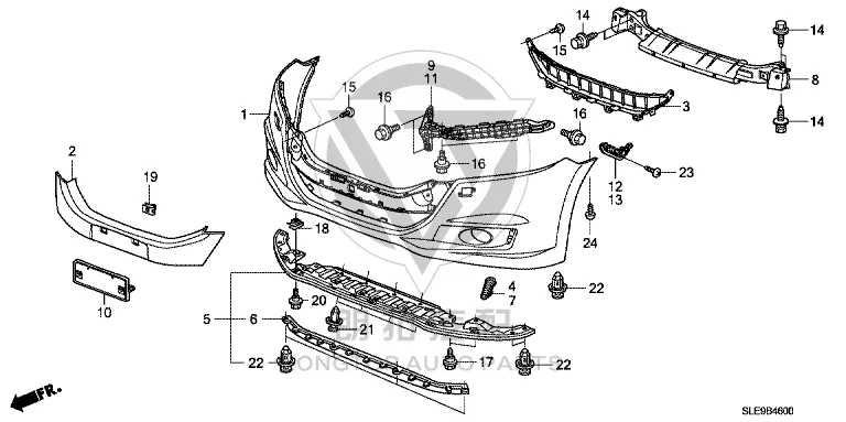 Headlamp Bracket (Left) 71190-SLE-000 71190SLE000 for Honda