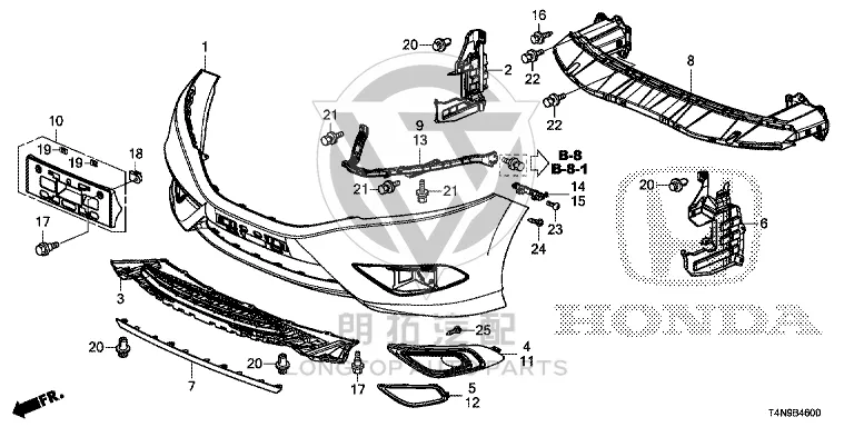 Front License Plate 71145-T4NH00 71145T4NH00 for Honda