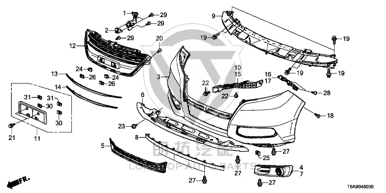 Headlamp Bracket (Left) 71190-T6D-H01 71190T6DH01 for Honda