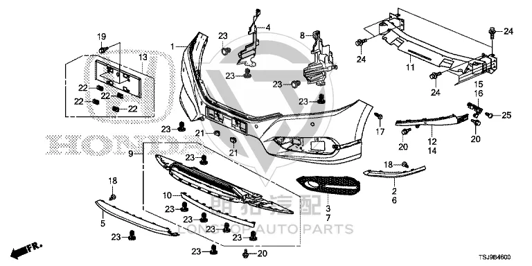 Headlamp Bracket (Right) 71140-T6LH01 71140T6LH01 for Honda