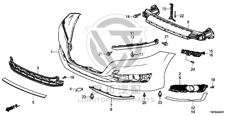 Headlamp Bracket (Right) 71140-T6PH01 71140T6PH01 for Honda