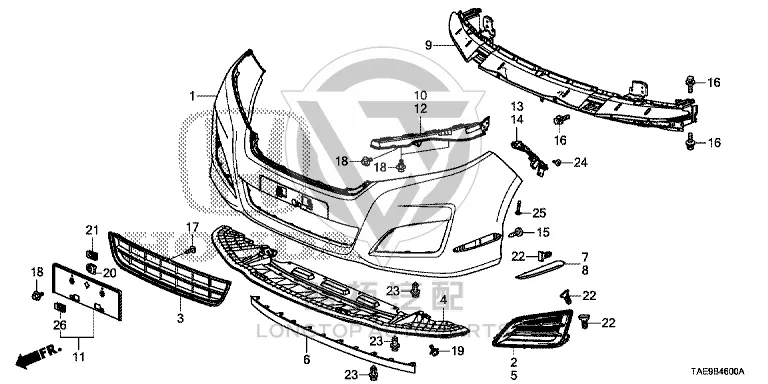 Headlamp Bracket (Left) 71190-TAE-H01 71190TAEH01 for Honda