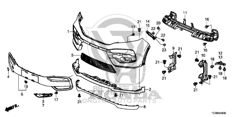 Headlamp Bracket (Right) 71140-TC4-H00 71140TC4H00 for Honda