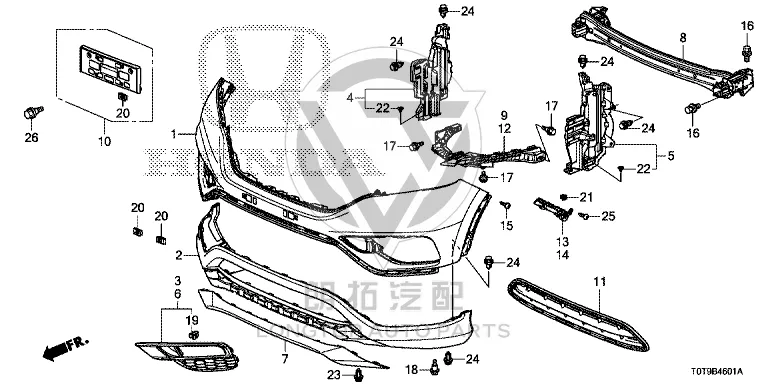Front License Plate 71145-TFCH0 71145TFCH0 for Honda