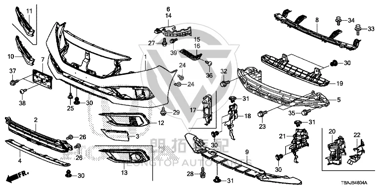 Front Fog Lamp Cover (Left) 71185-TBAK50 71185TBAK50 for Honda