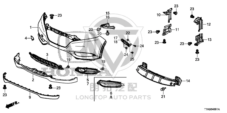 Headlamp Bracket (Right) 71140-T7A-00 71140T7A000 for Honda