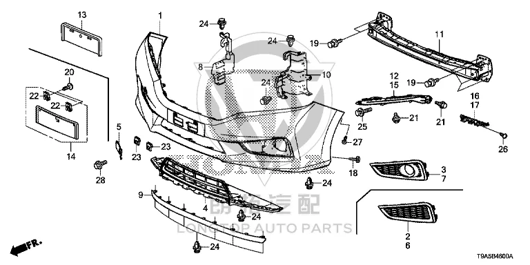 Headlamp Bracket (Left) 71190-T9A-T00 71190T9AT00 for Honda