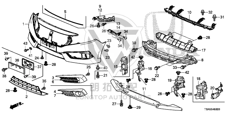 Headlamp Bracket (Left) 71190-TEAT0-0 71190TEAT00 for Honda
