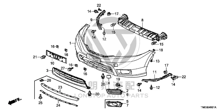 Headlamp Bracket (Right) 71140-TM0-T00 71140TM0T00 for Honda