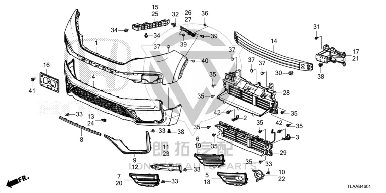 Front Bumper Moulding (left) 71118-TLAA70 71118TLAA70 for Honda