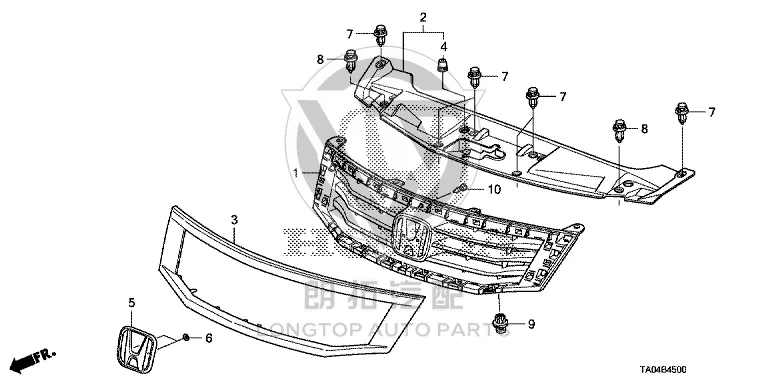 Grille Inner Frame 71121-TA0-A00 71121TA0A00 for Honda Accord