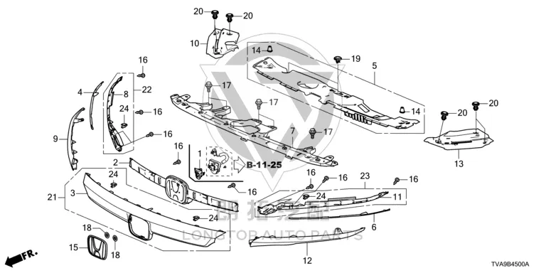 Headlamp Trim Bracket (Right) 71161-TVEH-01 71161TVEH01 for Honda