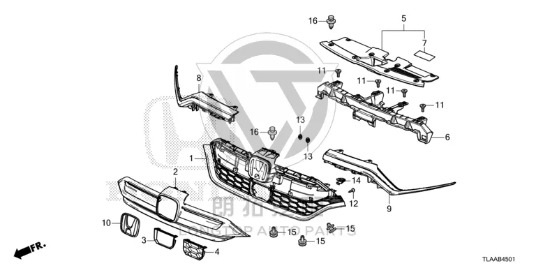 Grille Support Frame 71129-TLAA50 71129TLAA50 for Honda