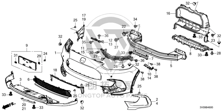 Front Bumper Frame 71130-3Y0H0 711303Y0H00 for Honda