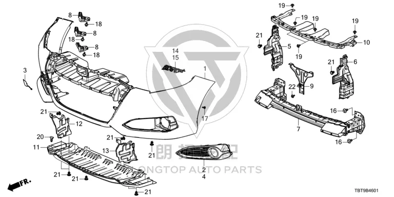 Front Bumper Frame 71130-TBTH1 71130TBTH1 for Honda