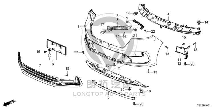 Headlamp bracket (right) 71140-TKNH50 71140TKNH50 for Honda