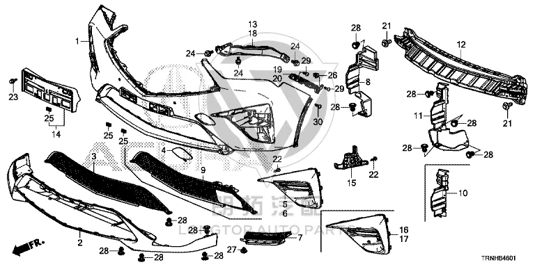 Front Bumper Frame 71130-TRNH0 71130TRNH0 for Acura Acura