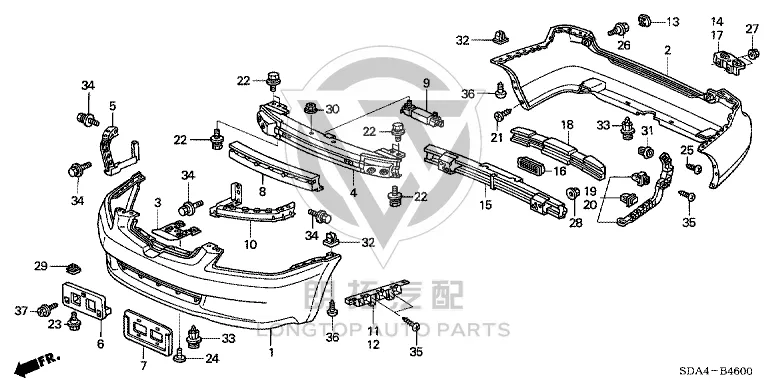 Headlamp bracket (right) 71140-SDAA00 71140SDAA00 for Honda Accord