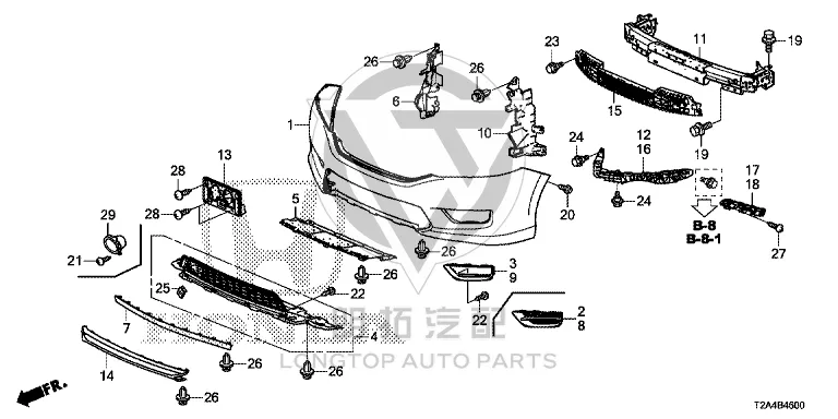 Headlamp Bracket (Right) 71140-T2AA0 71140T2AA01 for Honda