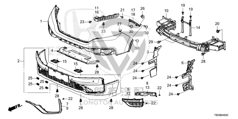 Headlamp Bracket (Right) 71140-TMET01 71140TMET01 for Honda