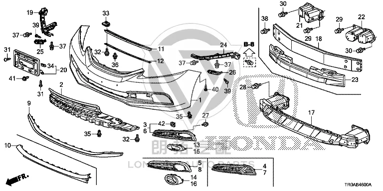 Headlamp Bracket (Left) 71190-TR0-A00 71190TR0A00 for Honda