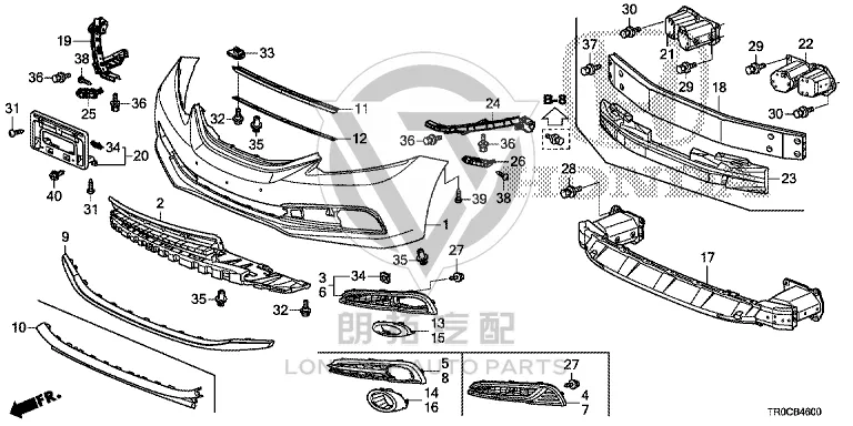 Front Fog Lamp Shield Right 71106-TR3-A51 71106TR3A51 for Honda