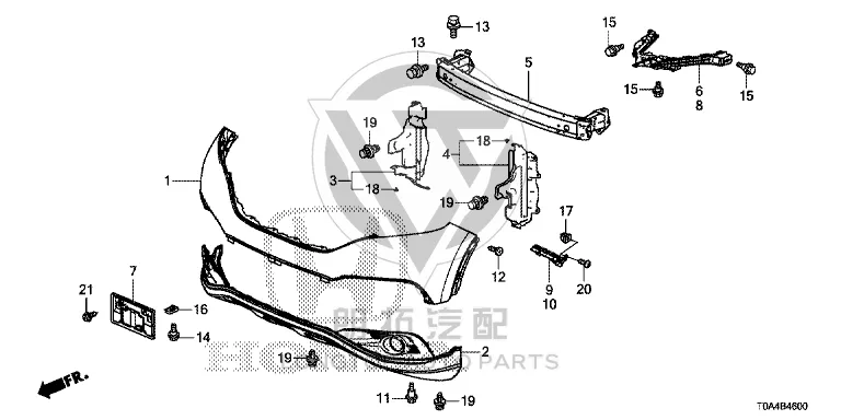 Front Bumper Bracket (Left) 71198-T0A-A01 71198T0AA01 for Honda