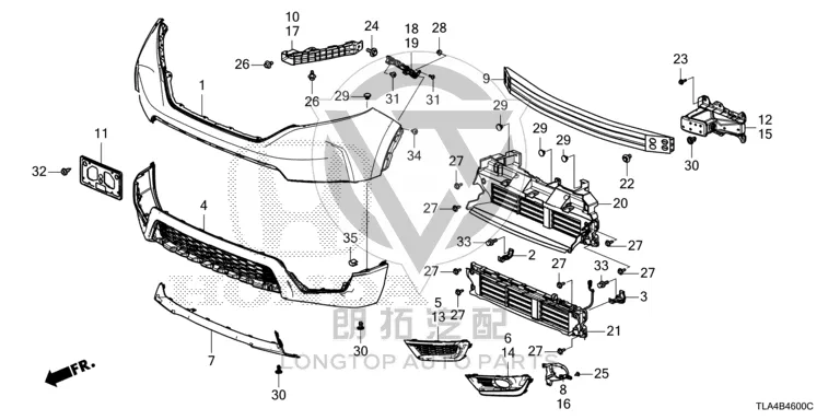 Front Bumper Bracket (Right) 71193-TLAA01 71193TLAA01 for Honda