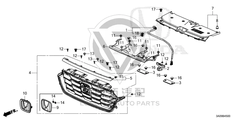 Front Bumper Bracket (Upper) 71250-3B4H00 712503B4H00 for Honda