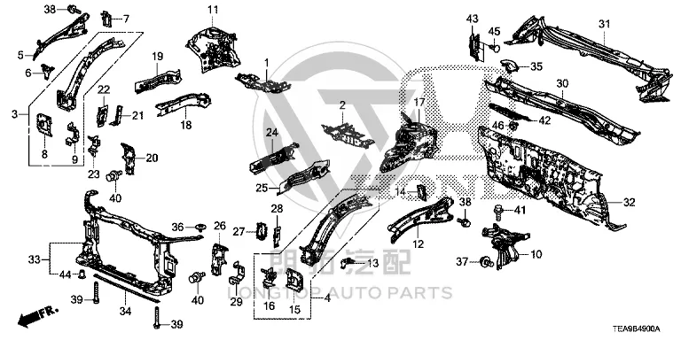 Radiator Frame 71410-TETH0 71410TETH01 for Honda