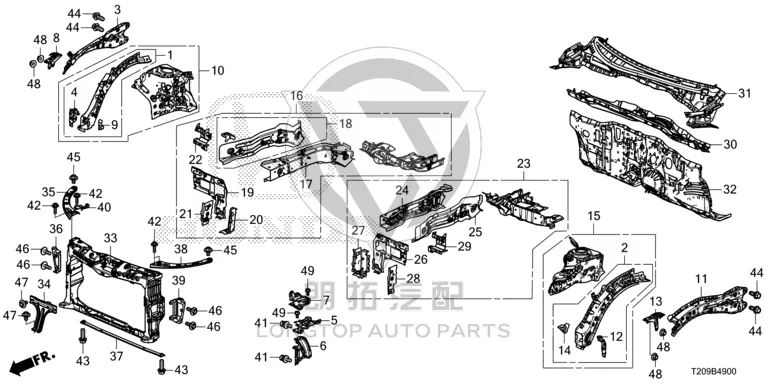 Radiator Frame 71411-T31-H01 71411T31H01 for Honda