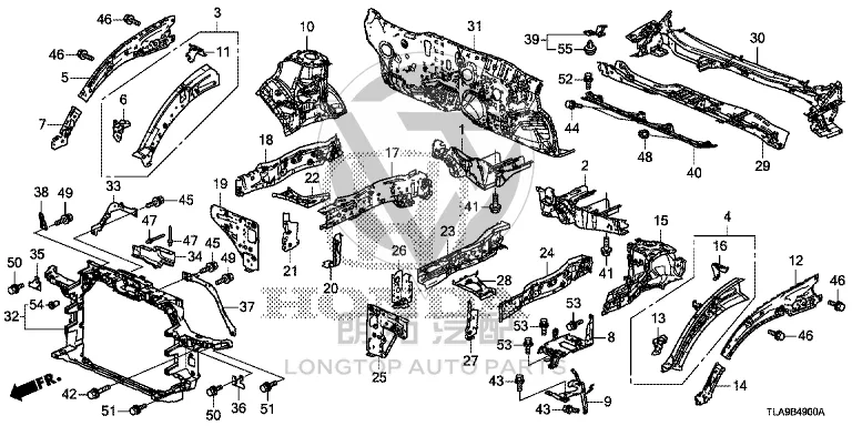 Radiator Frame 71411-TLYH01 71411TLYH01 for Honda