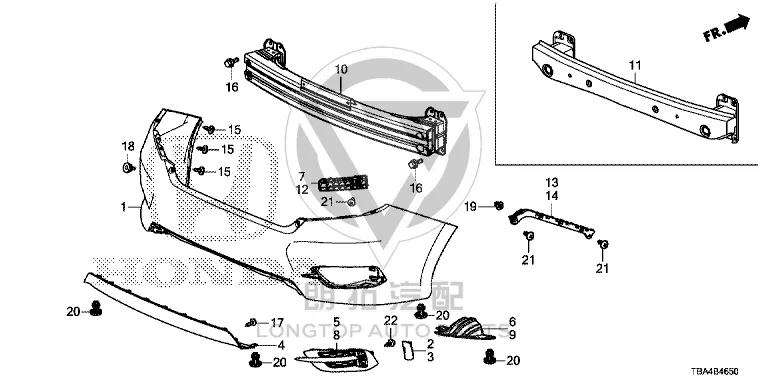 Exhaust Pipe Trim Cover Bracket (Left) 71509-TBA-A00 71509TBAA00 for Honda