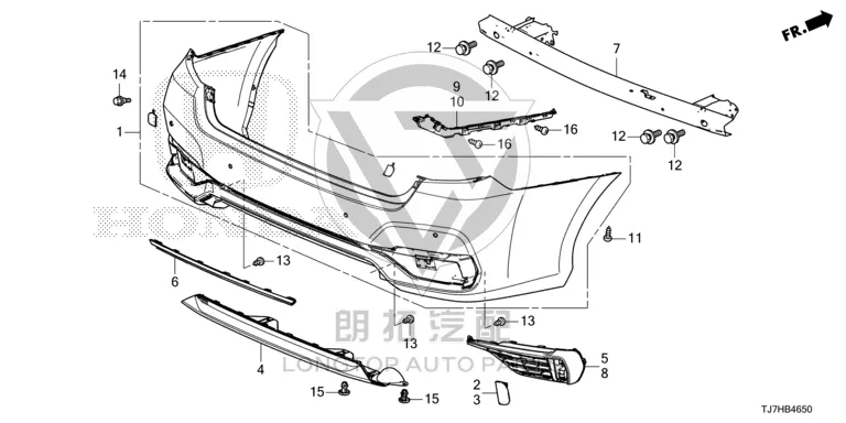 Rear Bumper Bracket 71598-TJ7H0 71598TJ7H0 for Honda