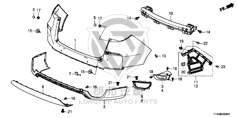 Exhaust Pipe Trim Cover Bracket (Right) 71505-THAH0 71505THAH0 for Honda