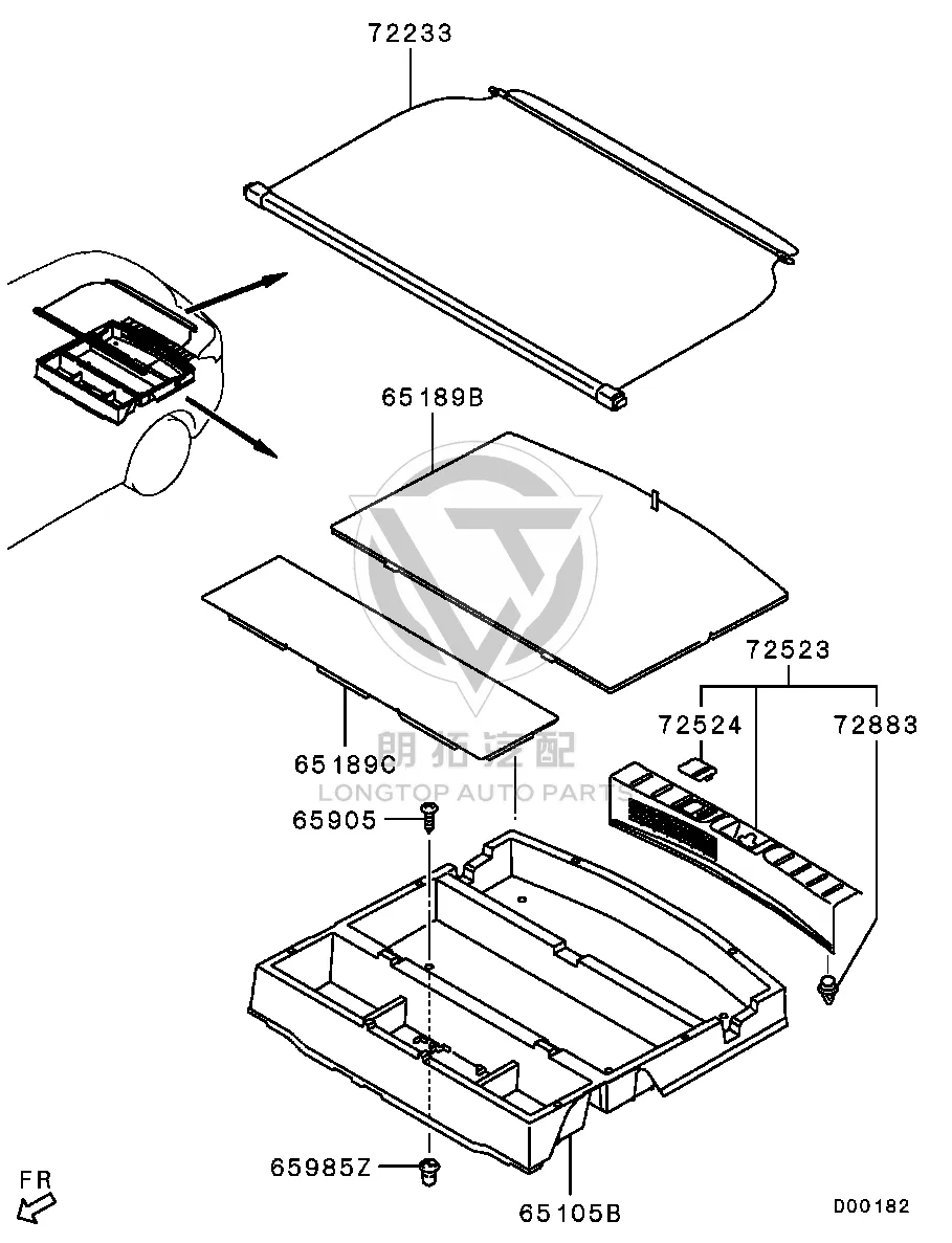 Rear Panel Trim 7240A-229XA 7240A229XA for Mitsubishi GF2W