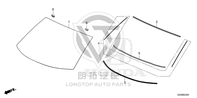 Front windshield 73111-3B4H11 731113B4H11 for Honda