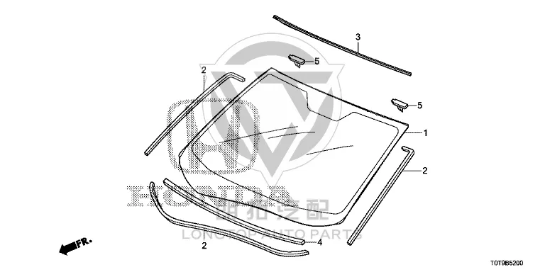 Front Windshield 73111-T0TH01 73111T0TH01 for Honda