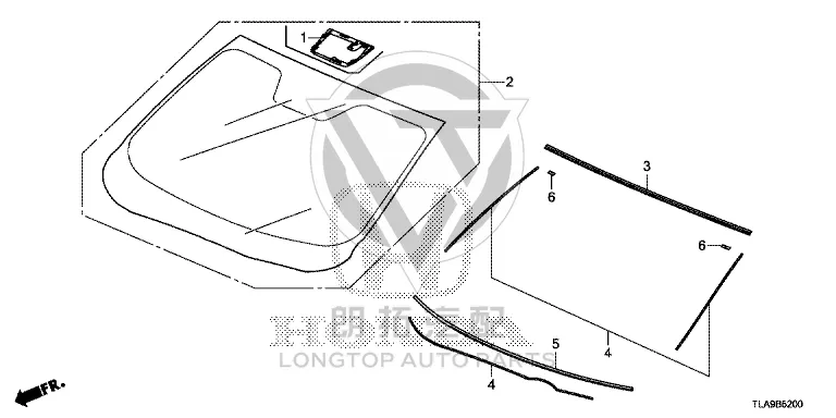 Front windshield 73111-TLYH0 73111TLYH01 for Honda