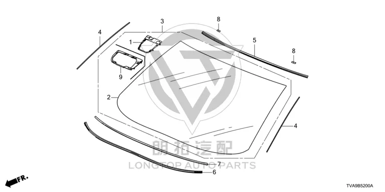 Front windshield 73111-TVEH1 73111TVEH11 for Honda
