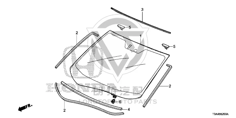 Front Windshield Rubber Strip 73150-T0A03 73150T0A03 for Honda