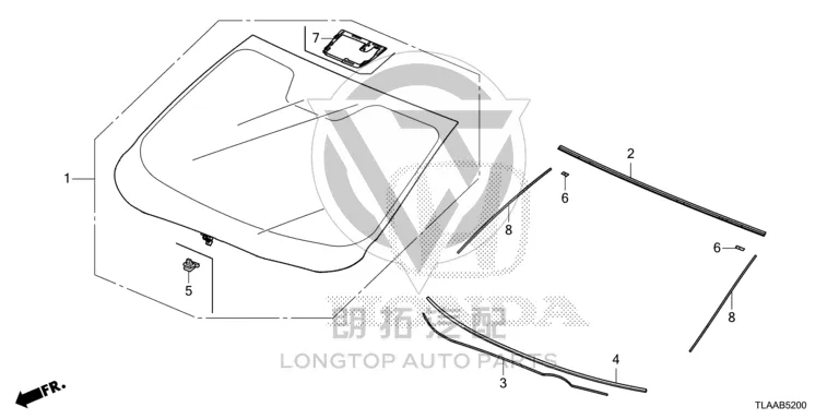 Front Windshield Rubber Strip 73150-TLAA0 73150TLAA01 for Honda