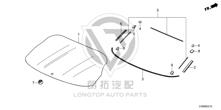Tailgate Glass Sealing Strip 73226-SZW00 73226SZW00 for Honda