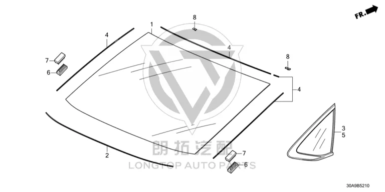 Rear Windshield Rubber Strip 73525-SYY00 73525SYY00 for Honda