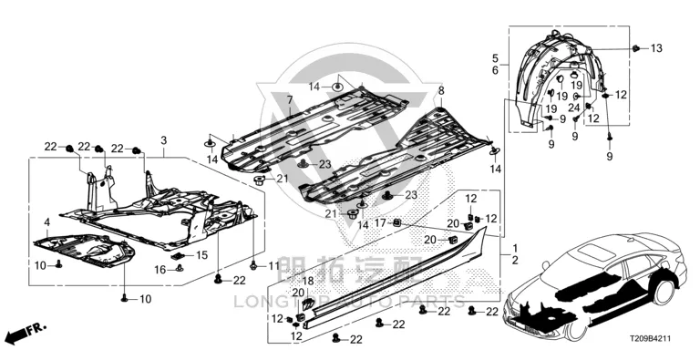 Engine Underbody Guard 74110-T31H00 74110T31H00 for Honda