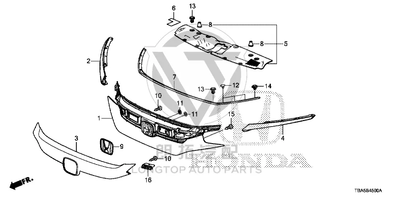 Front Hood Seal Strip 74146-TEAT00 74146TEAT00 for Honda