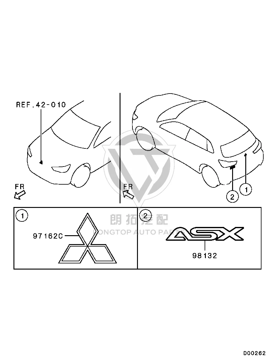 Tailgate Emblem 7415A-441 7415A441 for Mitsubishi GA1W