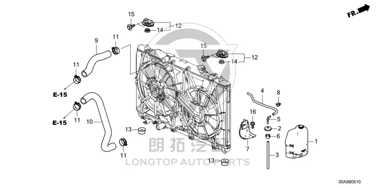 Booster Intercooler Bracket Adhesive 74173-SJ400 74173SJ4000 for Honda