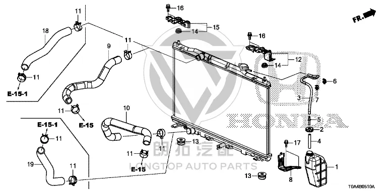 Radiator Bracket Upper Left 74176-T0A-A00 74176T0AA00 for Honda
