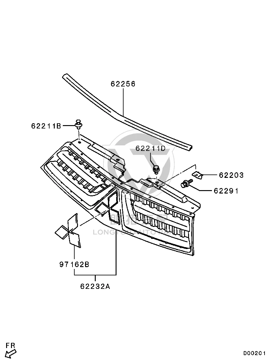 Radiator Grille Seal 7450A-833 7450A833 for Mitsubishi KG5W